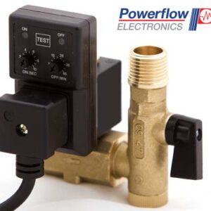 520-02 Vertical Automatic Drain Valve Time Controlled Model with Filter Ball Valve